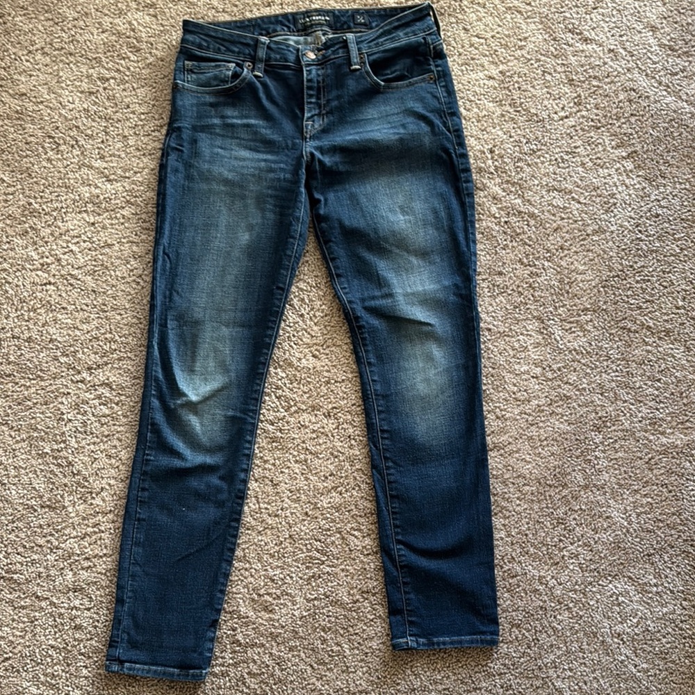 Lucky Brand Blue Skinny Jeans with Faded Wash - Picture 1 of 3